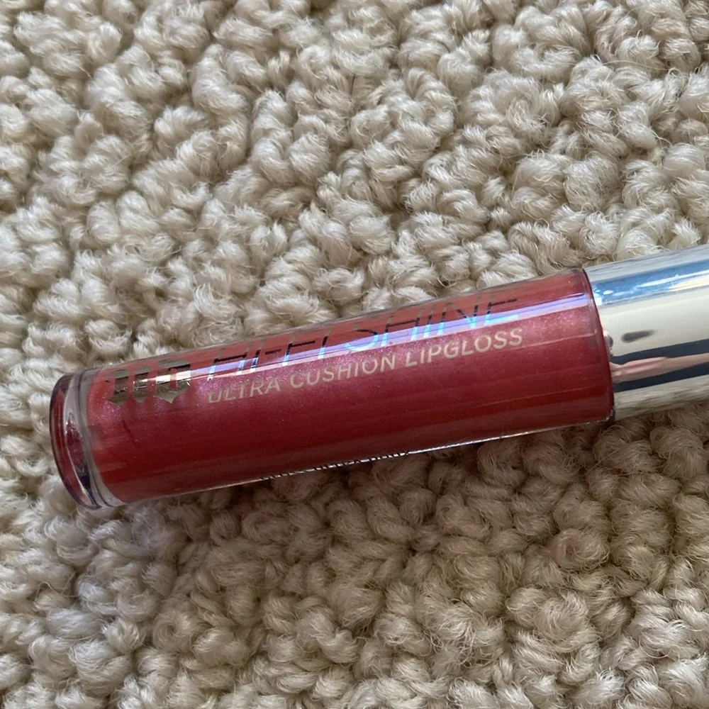 NEW Urban Decay Hi-Fi Shine Ultra Cushion Lipgloss Glitter Naked Red Mini Size